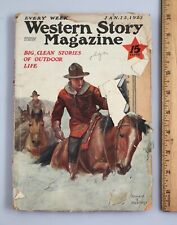 Vintage January 13, 1933 Western Story Magazine Cowboy Dime Pulp Fiction picture