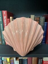Vintage Coral Pink Clam Shell Vase picture