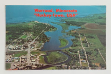 Aerial View of Warroad Minnesota Hockey-Town USA Postcard Unposted picture