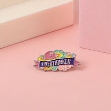 Overthinker Enamel Pin - Pretty, Cute, And Calling You Out Humor, Funny, Brain picture