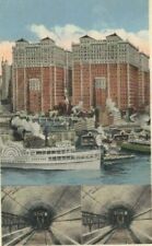 New York City NY Hudson Terminal and Tubes Circa 1920 Postcard  picture