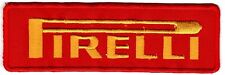 Pirelli Tires Red & Yellow Banner Embroidered Iron On Car Patch *New* #143 picture