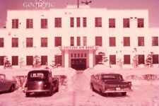 #LA- Vintage 35mm Slide Photo- Chitose Air Base Building- Cars- 1958 picture