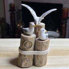  Vans Crafts Oregon Ceramic Sea Gulls Wood Posts Figurine Ocean Beach Handmade  picture
