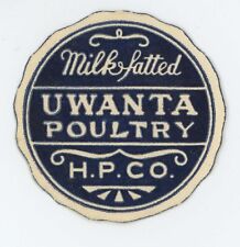 1930's Uwanta Poultry H.P. Co Milk Fatted Label Poster Stamp Original F63 picture