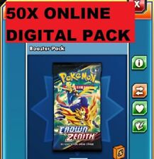 50x Crown Zenith Code Cards Sent Fast via PTCGO Trade Pokemon TCG Online TCGO picture