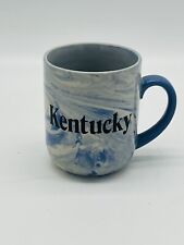 Kentucky Coffee Mug/Cup Marbled Blue & White Ceramic picture
