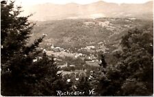Aerial View of Rochester Vermont VT Scenic Valley Photo 1950s RPPC Postcard picture