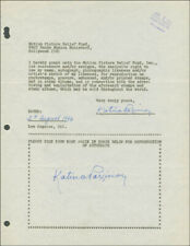 KATINA PAXINOU - DOCUMENT DOUBLE SIGNED 08/02/1946 picture