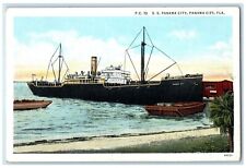 1937 SS Panama City Steamer Ship Boats Panama City Florida FL Vintage Postcard picture