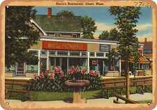 Metal Sign - Massachusetts Postcard - Mario's Restaurant, Onset, Mass. picture