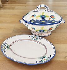 Vintage Deruta Italy Pottery Mid Century Soup Chowder Tureen with Plate picture