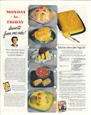 1948 BETTY CROCKER Chiffon Cake Flour Softasilk VTG  Magazine Print Ad 10.5X13.5 picture