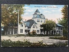 Winfield Kansas KS Hospital Antique Photo Postcard picture
