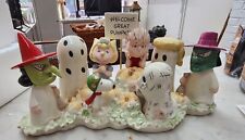LENOX Peanuts WELCOME GREAT PUMPKIN Halloween Linus Sally Snoopy NEW in BOX COA picture