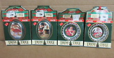 Vintage 4 PC Lot of Coca Cola Trim A Tree Collection Bottle Cap Tin Ornaments  B picture