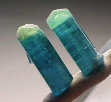 Terminated top quality blue colour pair size tourmaline crystals - 12 carats picture