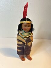 Vintage Skookum Bully Good Indian Doll  Native American Figure with Beads 6.5” picture