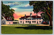 Vintage Postcard VA Mt. Vernon Home of Washington Sunset Linen picture