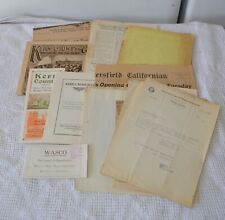 1915-28 KERN COUNTY CITIES HISTORICAL DOCUMENTS BOOKLETS CLIPPINGS BAKERSFIELD++ picture