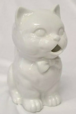 Vintage Cat Creamer White Ceramic 4.5 Inch Japan picture