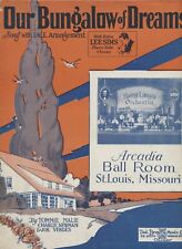 Our Bungalow of Dreams 1927 Beautiful Antique Sheet Music Harry Lange Orchestra picture