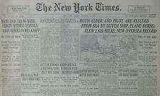 10-1927 October 14 FLIER RUTH ELDER RESCUED FROM SEA - ILEANA HAS ELOPED     picture