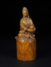 Chinese dynasty Carved wealth fengshui HandMade Buddha sculpture statue picture