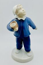B&G Denmark Bing & Grondahl Porcelain Figurine #2251 Who’s Calling Boy with Pail picture