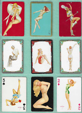 9 Alberto Vargas Vintage Pinup Playing Cards Near Mint Esquire 1940s Sexy GGA B picture