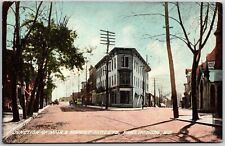 Junction of Main and Market Streets Phillipsburg New Jersey NJ Building Postcard picture