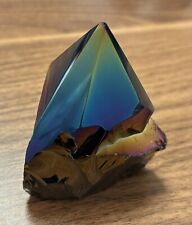 Rainbow Obsidian Top Polished Natural Sides Rainbow Aura Black Obsidian Point picture