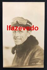 LOT 2 x ARCHIBALD HOXSEY US AVIATOR WW1 PHOTO FLYING PILOT VTG HELMET & GOGGLES picture