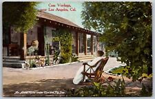 Vtg Los Angeles California CA Casa Verduga Spanish Restaurant 1910s Old Postcard picture