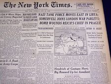 1942 MAY 28 NEW YORK TIMES - SOMERVELL JOINS LONDON WAR PARLEYS - NT 1252 picture