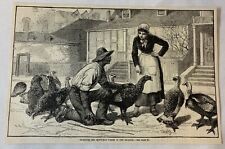 1887 magazine engraving~ SELECTING CHRISTMAS TURKEY IN NEW ORLEANS picture