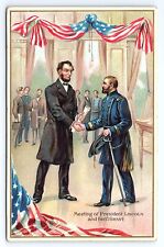 Postcard Abraham Lincoln's Meeting General Grant Raphael Tuck Series No. 155 picture