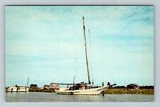 Smith Island MD-Maryland, Ewell, Skipjack, Ship, Water, Vintage Postcard picture