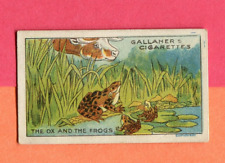 1912 GALLAHER CIGARETTE CARD FABLES AND THIER MORALS #21 THE OX AND THE FROGS picture