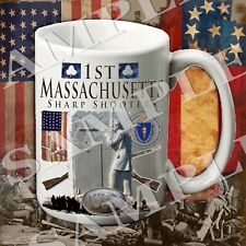 1st Massachusetts Sharpshooter 15-ounce American Civil War themed coffee mug/cup picture