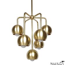 1950 s handmade chandelier Raw Brass sputnik Buble lights picture