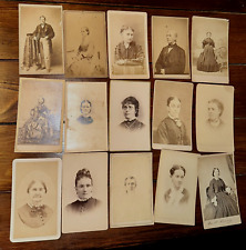 Lot of 15 Antique CDV Photos 1860s 1870s Massachusetts Photographers picture