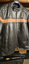 Harley Davidson Leather Jacket 98012-21vm Buffalo Leather Mens Xl picture