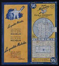1952 MICHELIN 56 PARIS REIMS Bibendum Guide Tire Tyre Map picture