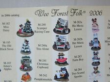 Wee Forest Folk WFF Wall Poster from 2006 All The WFF Available that Year picture