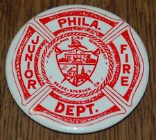 VINTAGE JUNIOR FIRE DEPARTMENT PHILADELPHIA PA. SEARS ROEBUCK CO.  PIN BUTTON picture