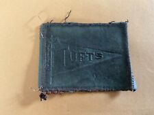 Vtg c. 1910s Tufts University MA PENNANT Tobacco Leather Patch Premium picture