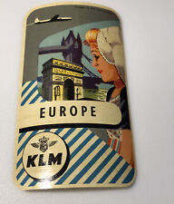 Vintage KLM Royal Dutch Airlines Luggage Label Aviation Airplane Fly Europe I picture