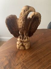 Olive Wood Israel Hand Carved Eagle 10”  picture