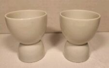 Set Of 2 Vintage Porcelain Egg Cups Plain White picture